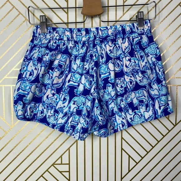 Lilly Pulitzer Run Around Luxletic Short in Bomber Blue Get Trunky Size US XS - Picture 5 of 9